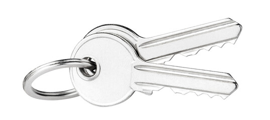 Two keys, isolated on white background
