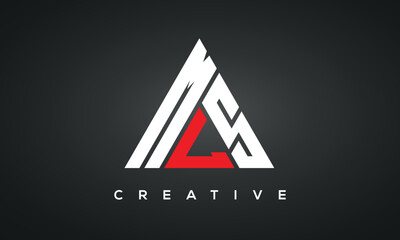 MLS monogram triangle logo design