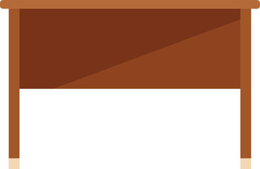 Fototapeta premium Interior table icon flat vector. Wood desk. Leg object isolated