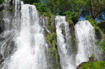 splashing water of Shaki waterfall