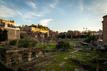Fototapeta na wymiar Rome photos during sunset and night