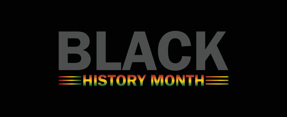 Fototapeta na wymiar Black history month vintage banner. Classic and creative banner or poster for celebrating black history month