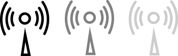 Broadcasting icon, live streaming pictogram, vector illustration