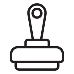 rubber stamp line icon