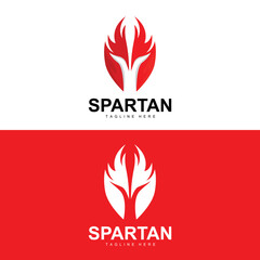 Spartan Logo, War Helmet Suit Vector, Barbarian Armor Icon, Viking, Gym Fit Design, Fitness