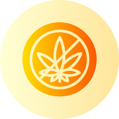 no drugs gradient icon