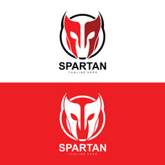 Spartan Logo, War Helmet Suit Vector, Barbarian Armor Icon, Viking, Gym Fit Design, Fitness