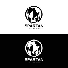 Spartan Logo, War Helmet Suit Vector, Barbarian Armor Icon, Viking, Gym Fit Design, Fitness
