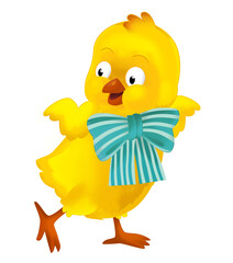 happy easter chicken with basket full of eggs