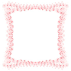 frame made of flowers isolated