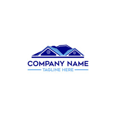 Real estate logo design. Home logo design template. Roofing logo.