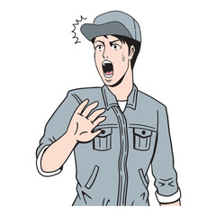 びっくりする日本人作業員
