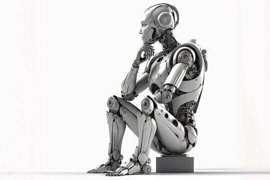 Artificial intelligence. Robot mind. Technology and engineering concept. 3D Rendering. AI generation