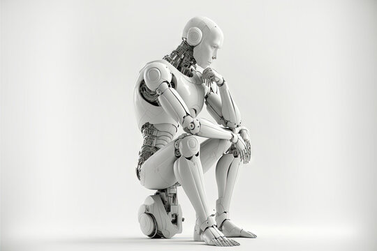 Artificial intelligence. Robot mind. Technology and engineering concept. 3D Rendering. AI generation