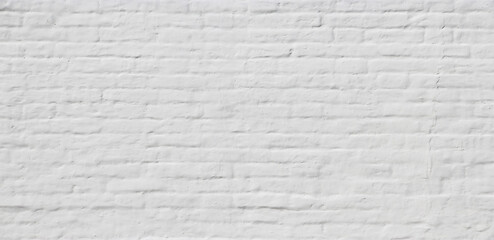 Rough white brick wall texture or background