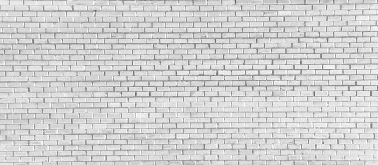 Rough white brick wall texture or background