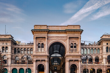 View of the Victor Emanuel's gallery in Milan city