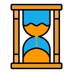 Hourglass Filled Line Icon