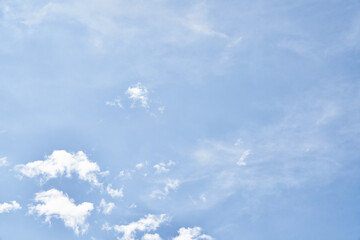 Beatiful blue sky with clouds on a sunny day