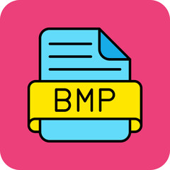 Bmp Multicolor Round Corner Filled Line Icon