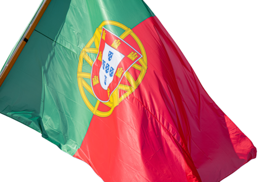 Flag of Portugal, isolated on transparent background