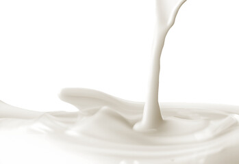 Milk Splash  on transparent png, easy to use - obrazy, fototapety, plakaty