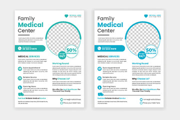 Medical flayer Design Template Healthcare and Medical pharmacy flyer