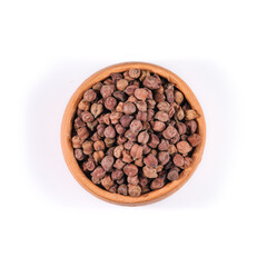 Brown chickpea (Kala Chana, Black Chana, Black Chick Pea). Chick pea in Pottery