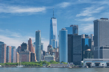 Fototapeta na wymiar new york city urban skyline landscape