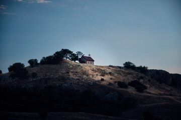 house on top of the hill