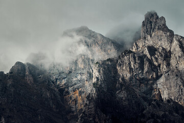clouds over the mountains