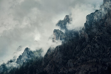 clouds over mountain