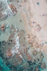 Fototapeta premium drone photography of the coast and beach in Corsica 
