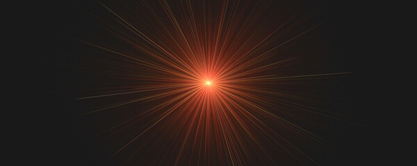 Fototapeta premium orange light explosion background