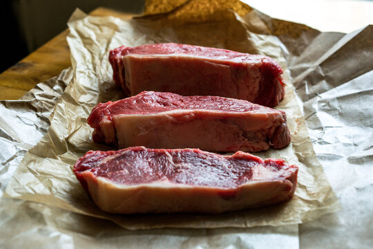 Raw NY Strip Steak 