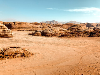 desert view in wadi rum, jordan