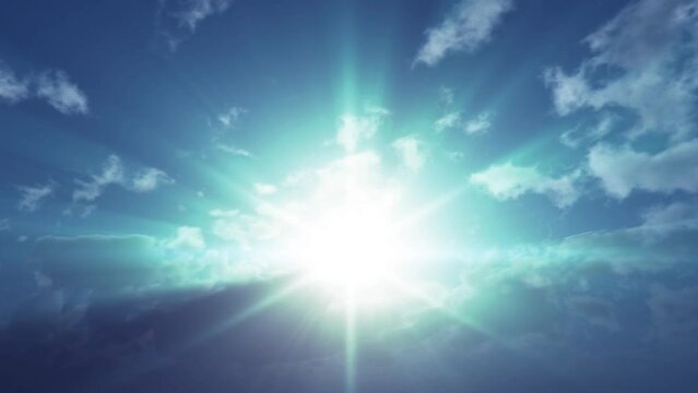 god ray Sunbeam sky sunset 4k