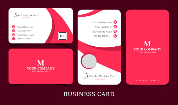 elegant vertical and horizontal business card template