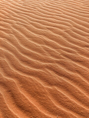Sand texture in the desert of wadi rum, jordan