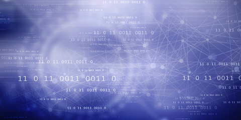 2d illustration Abstract futuristic electronic circuit technology background