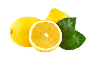 ripe lemon isolated on transparent png