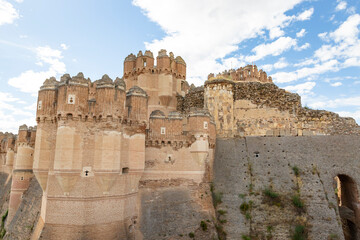 The medieval Castle of Coca town, province of Segovia, Castile and Leon, Spain