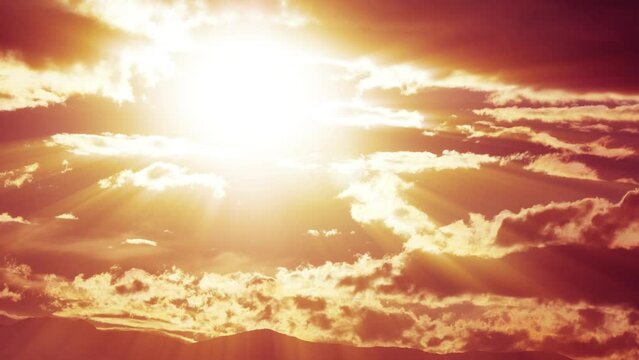 sunset sun ray time lapse 4k