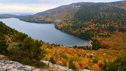 jordan pond in acadia national park (from the bubbles)