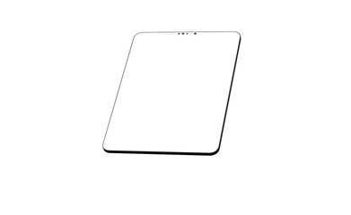 Realistic horizontal black tablet pc pad computer mockups