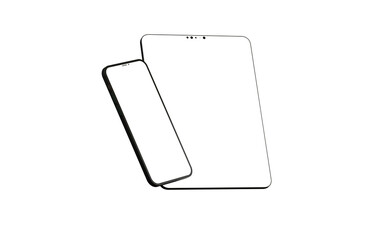 Fototapeta na wymiar Tablet 3d computer with blank screen - mockup