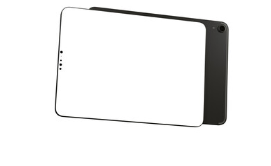 tablet pc - Modern black tablet computer isolated on white background. - mockup