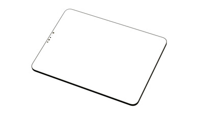 Photo White tablet, isolated on 3d background - mockup