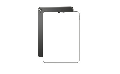 Photo White tablet, isolated on 3d background - mockup