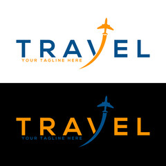 Vector simple travel logo design.